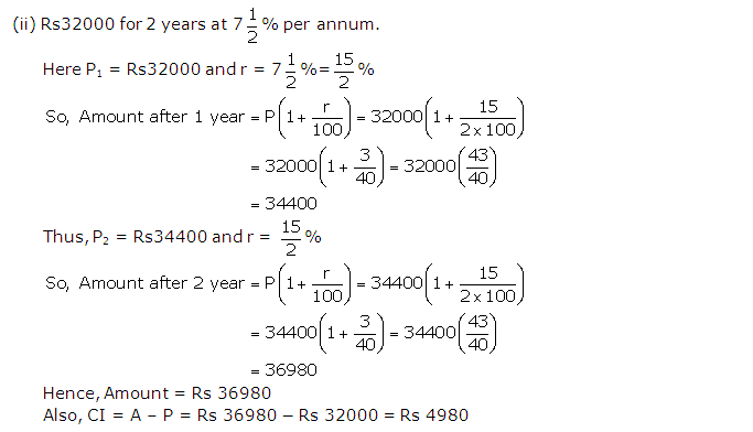 Frank ICSE Solutions for Class 9 Maths Compound Interest Ex 3.1 2