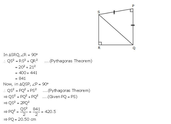 Frank ICSE Solutions for Class 9 Maths Pythagoras Theorem Ex 17.1 33