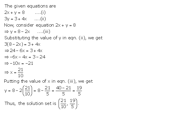 Frank ICSE Solutions for Class 9 Maths Simultaneous Linear Equations Ex 8.1 1