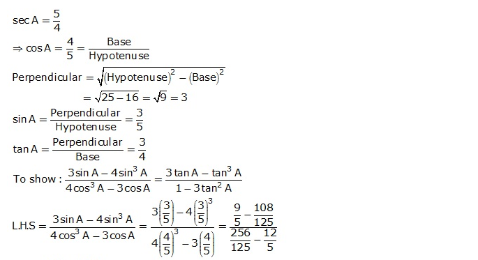 Frank ICSE Solutions for Class 9 Maths Trigonometrical Ratios Ex 26.1 38
