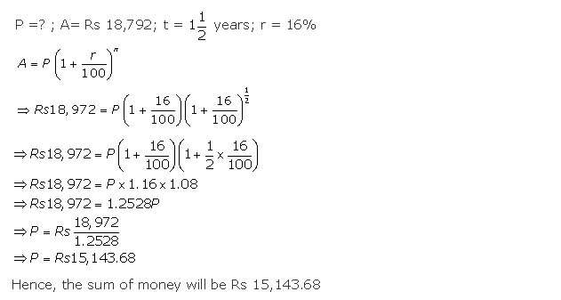 Frank ICSE Solutions for Class 10 Maths Compound Interest Ex 1.6 8