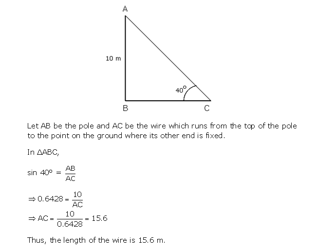 Frank ICSE Solutions for Class 10 Maths Heights and Distances Ex 22.1 11