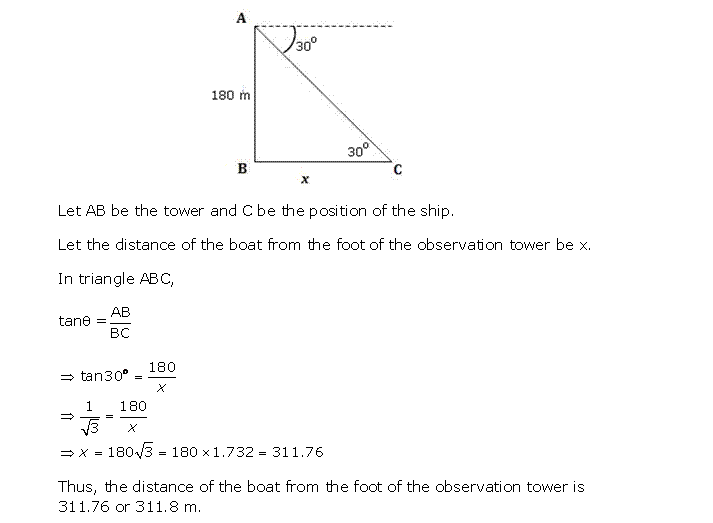 Frank ICSE Solutions for Class 10 Maths Heights and Distances Ex 22.1 16