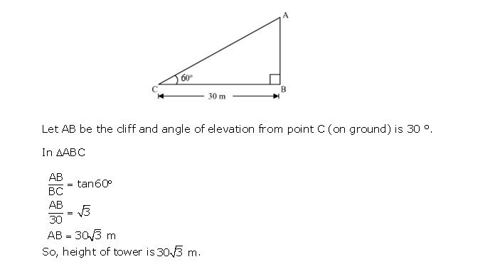 Frank ICSE Solutions for Class 10 Maths Heights and Distances Ex 22.1 2