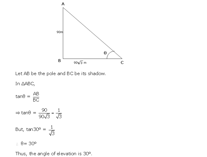 Frank ICSE Solutions for Class 10 Maths Heights and Distances Ex 22.1 3