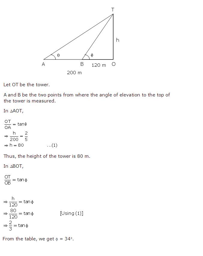 Frank ICSE Solutions for Class 10 Maths Heights and Distances Ex 22.1 35