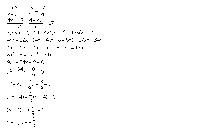 Frank ICSE Solutions for Class 10 Maths Quadratic Equations Ex 6.1 21