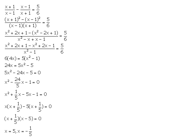 Frank ICSE Solutions for Class 10 Maths Quadratic Equations Ex 6.1 23