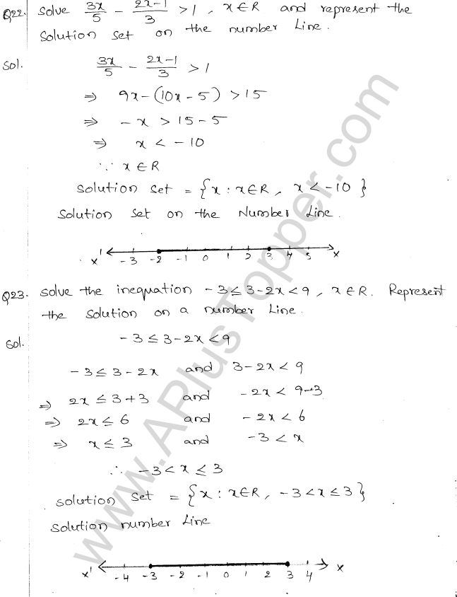 ML Aggarwal ICSE Solutions for Class 10 Maths Chapter 5 Linear Inequations Q1.11