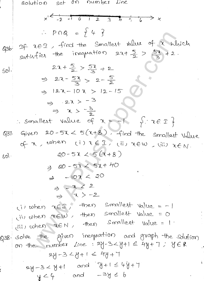 ML Aggarwal ICSE Solutions for Class 10 Maths Chapter 5 Linear Inequations Q1.18