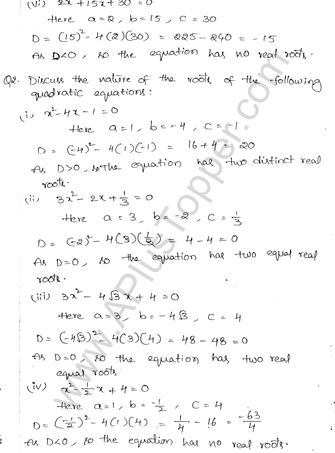 ML Aggarwal ICSE Solutions for Class 10 Maths Chapter 6 Quadratic Equations in One Variable Q6.27