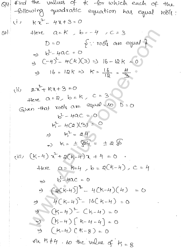 ML Aggarwal ICSE Solutions for Class 10 Maths Chapter 6 Quadratic Equations in One Variable Q6.29