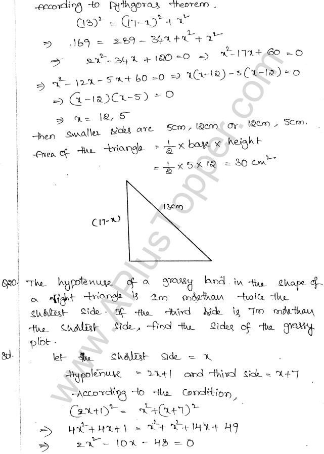 ML Aggarwal ICSE Solutions for Class 10 Maths Chapter 6 Quadratic Equations in One Variable Q6.49