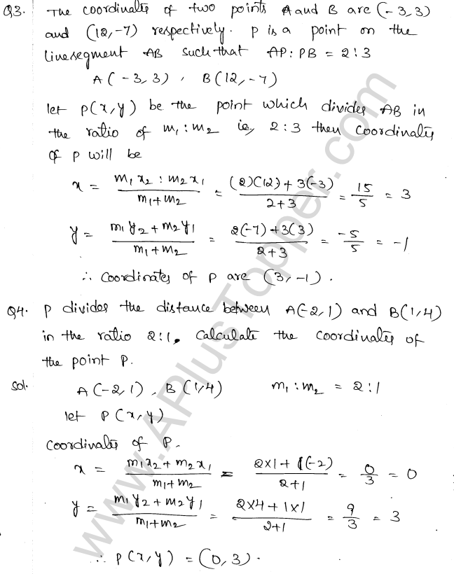 ML Aggarwal ICSE Solutions for Class 10 Maths Chapter 11 Section Formula Q1.14