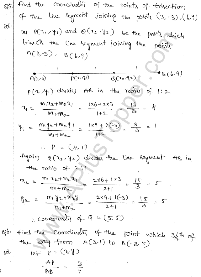 ML Aggarwal ICSE Solutions for Class 10 Maths Chapter 11 Section Formula Q1.15