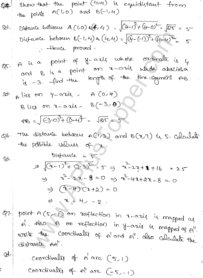 ML Aggarwal ICSE Solutions for Class 10 Maths Chapter 11 Section Formula Q1.2