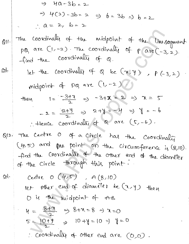 ML Aggarwal ICSE Solutions for Class 10 Maths Chapter 11 Section Formula Q1.20