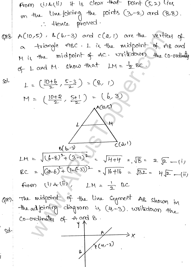 ML Aggarwal ICSE Solutions for Class 10 Maths Chapter 11 Section Formula Q1.31