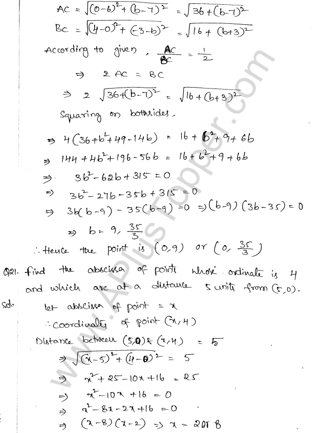 ML Aggarwal ICSE Solutions for Class 10 Maths Chapter 11 Section Formula Q1.9