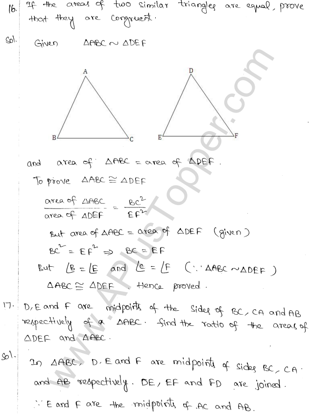 ML Aggarwal ICSE Solutions for Class 10 Maths Chapter 14 Similarity Q1.20