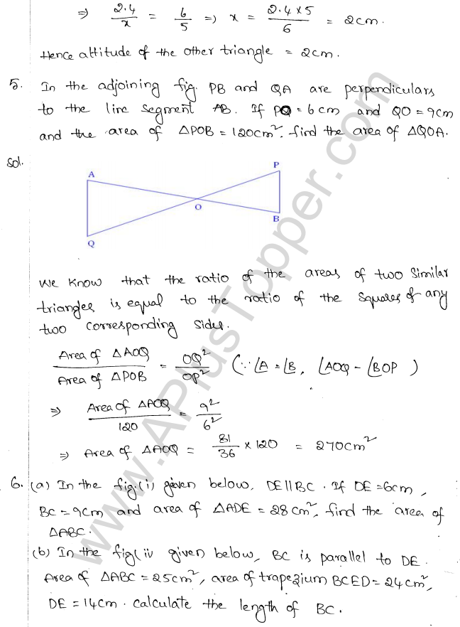 ML Aggarwal ICSE Solutions for Class 10 Maths Chapter 14 Similarity Q1.3