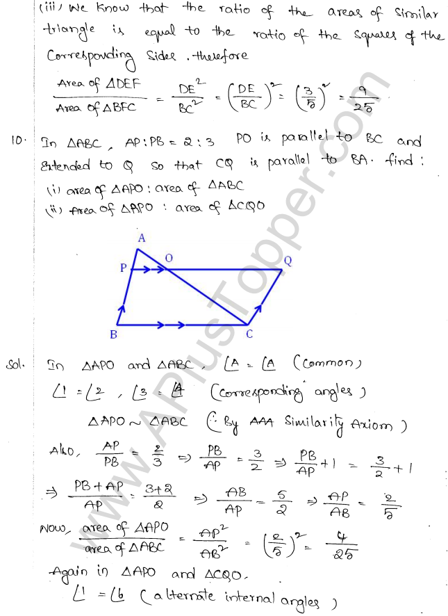 ML Aggarwal ICSE Solutions for Class 10 Maths Chapter 14 Similarity Q1.9