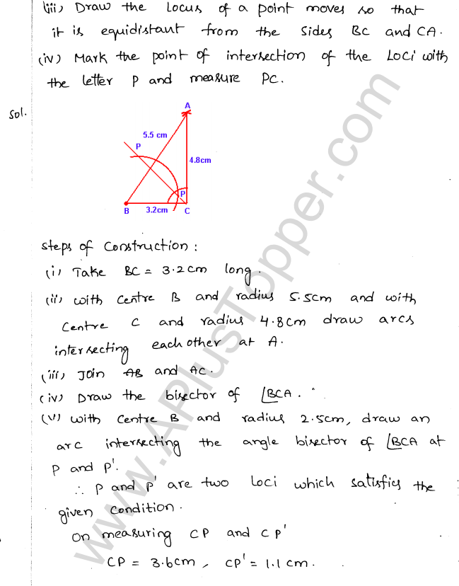 ML Aggarwal ICSE Solutions for Class 10 Maths Chapter 15 Locus Q1.19