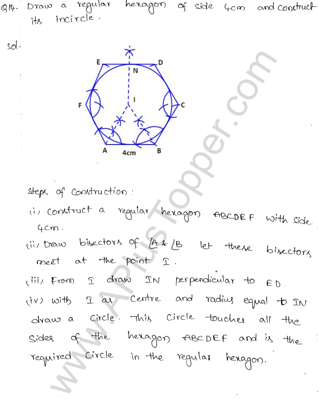ML Aggarwal ICSE Solutions for Class 10 Maths Chapter 17 Constructions Q1.14