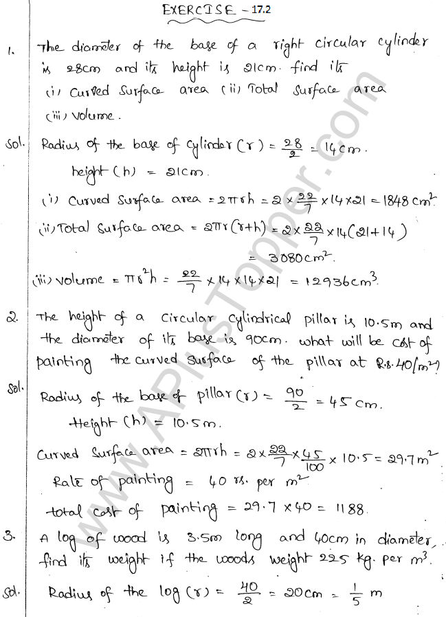 ML Aggarwal ICSE Solutions for Class 10 Maths Chapter 18 Mensuration Q1.33