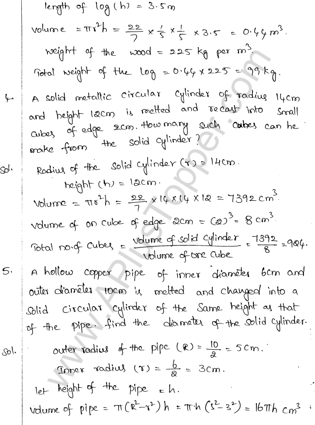 ML Aggarwal ICSE Solutions for Class 10 Maths Chapter 18 Mensuration Q1.34