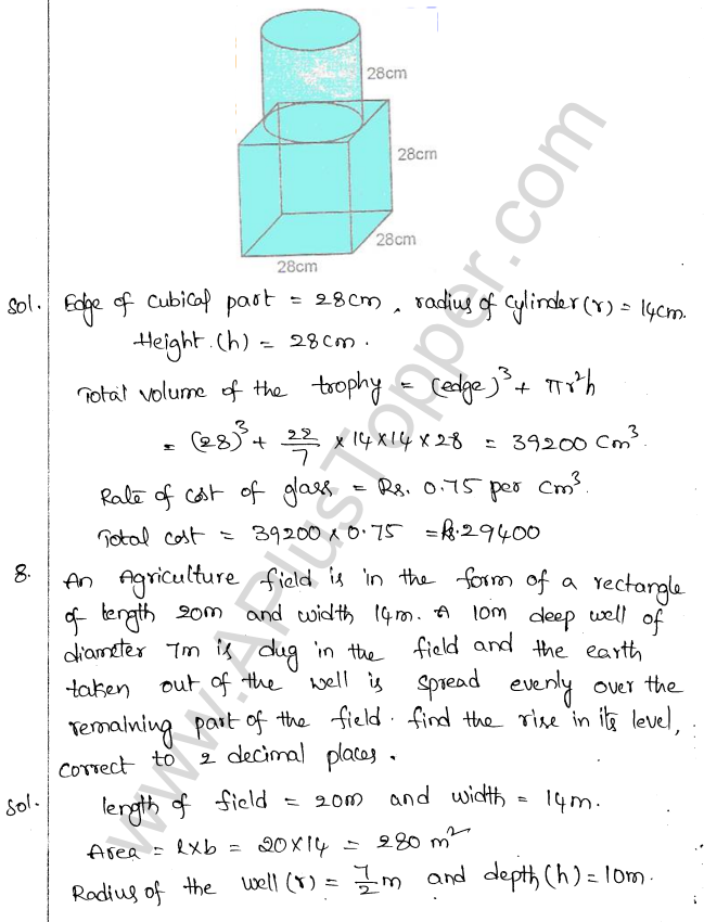 ML Aggarwal ICSE Solutions for Class 10 Maths Chapter 18 Mensuration Q1.36