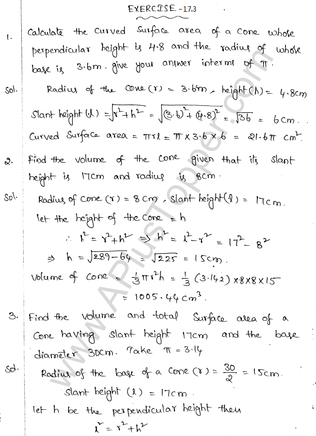 ML Aggarwal ICSE Solutions for Class 10 Maths Chapter 18 Mensuration Q1.43