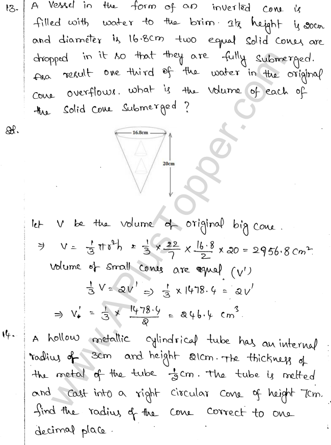 ML Aggarwal ICSE Solutions for Class 10 Maths Chapter 18 Mensuration Q1.50