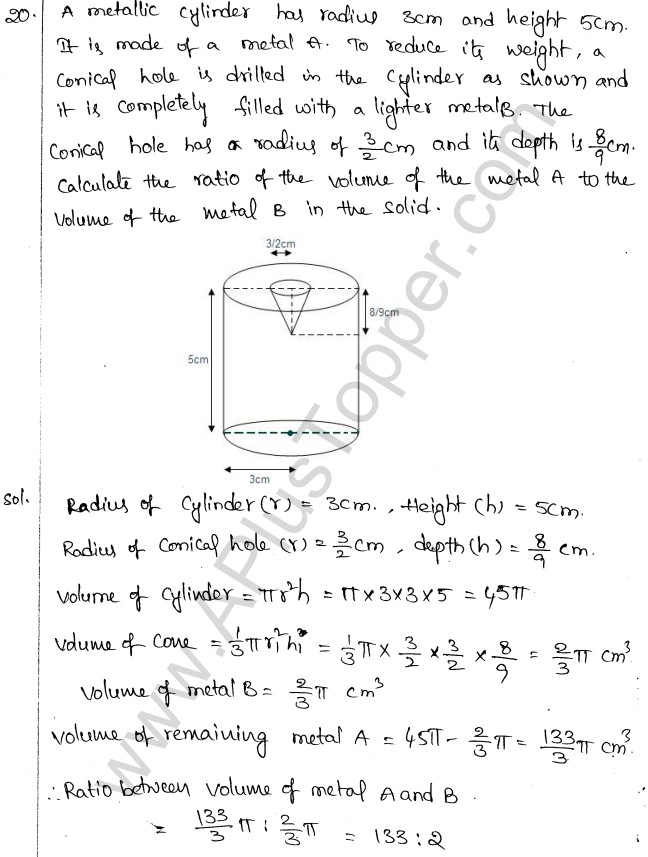 ML Aggarwal ICSE Solutions for Class 10 Maths Chapter 18 Mensuration Q1.56