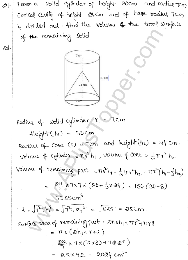 ML Aggarwal ICSE Solutions for Class 10 Maths Chapter 18 Mensuration Q1.57