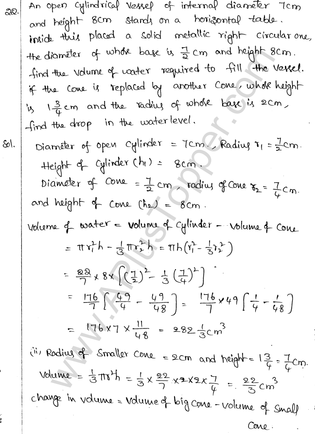 ML Aggarwal ICSE Solutions for Class 10 Maths Chapter 18 Mensuration Q1.58