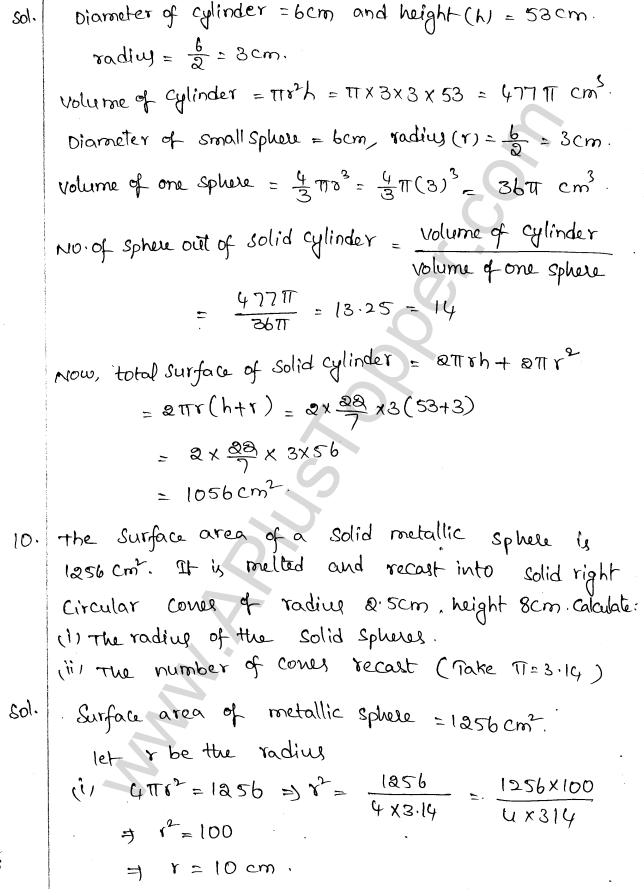 ML Aggarwal ICSE Solutions for Class 10 Maths Chapter 18 Mensuration Q1.66