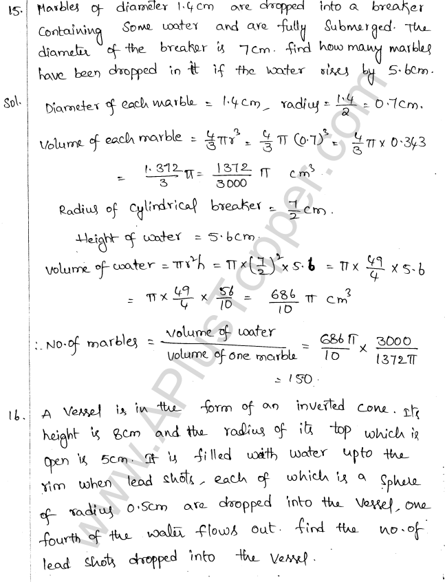 ML Aggarwal ICSE Solutions for Class 10 Maths Chapter 18 Mensuration Q1.72