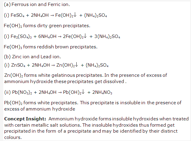 Frank ICSE Solutions for Class 10 Chemistry - Analytical Chemistry 1