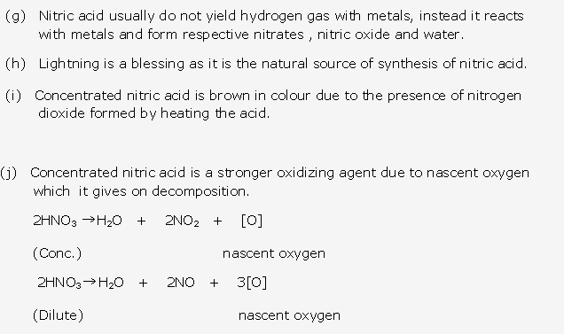 Frank ICSE Solutions for Class 10 Chemistry - Nitric acid 12