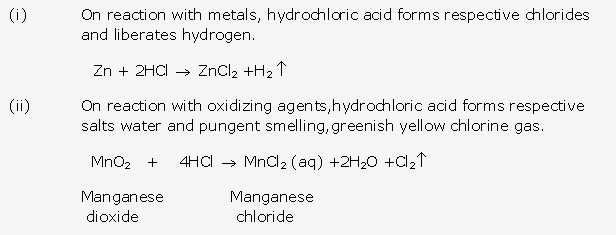 Frank ICSE Solutions for Class 10 Chemistry - Study of Compounds-I Hydrogen Chloride 16