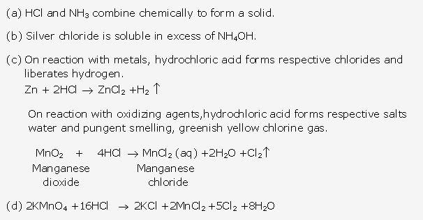 Frank ICSE Solutions for Class 10 Chemistry - Study of Compounds-I Hydrogen Chloride 19