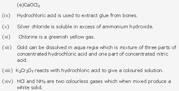 Frank ICSE Solutions for Class 10 Chemistry - Study of Compounds-I Hydrogen Chloride 2