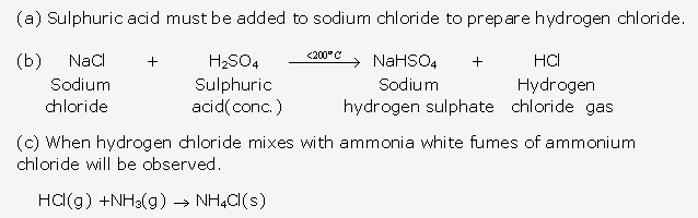 Frank ICSE Solutions for Class 10 Chemistry - Study of Compounds-I Hydrogen Chloride 27