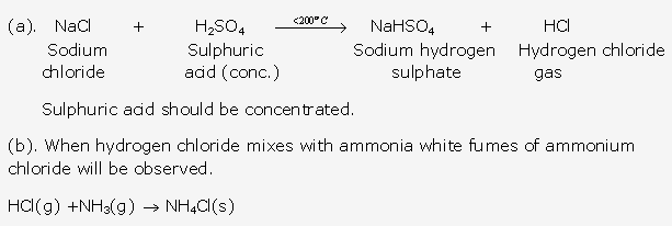 Frank ICSE Solutions for Class 10 Chemistry - Study of Compounds-I Hydrogen Chloride 32