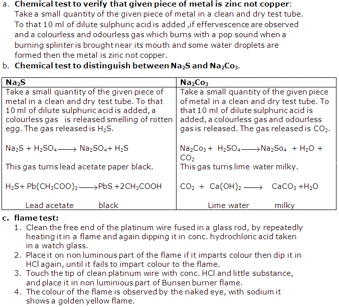 Frank ICSE Solutions for Class 9 Chemistry - Practical Work 3