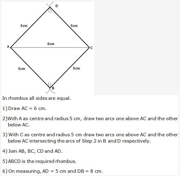 Frank ICSE Solutions for Class 9 Maths - Constructions of Quadrilaterals 14