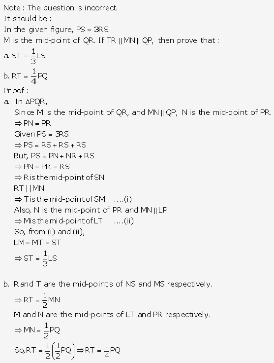 Frank ICSE Solutions for Class 9 Maths Mid-point and Intercept Theorems Ex 15.2 12