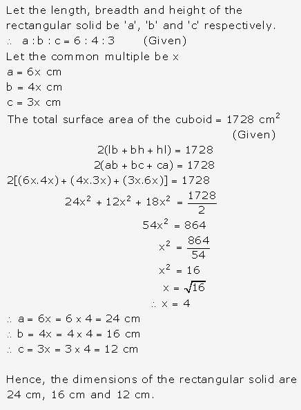 Frank ICSE Solutions for Class 9 Maths - Surface Areas and Volume of Solids 3