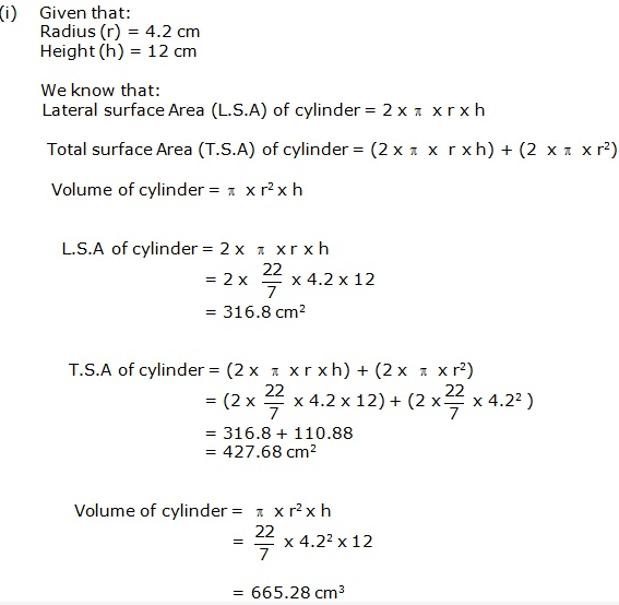 Frank ICSE Solutions for Class 9 Maths - Surface Areas and Volume of Solids 32